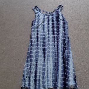 Blue Tie-Dye Summer Dress